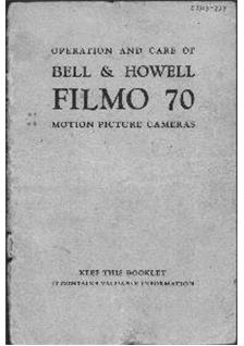 Bell and Howell Filmo 70 B manual. Camera Instructions.